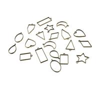 DOITOOL 20 Pcs Hollow Out Geometry Pendant DIY Jewelry Making Decor for Necklaces Bracelets Keychains and More Unique Rotating Design Antique Bronze Finish