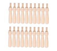 DOITOOL 20 Pcs Wooden Punch Needle Handles Replacement for Felting Needles Multifunctional Handles Easy to Install Practical Craft Tool for DIY Felting Projects