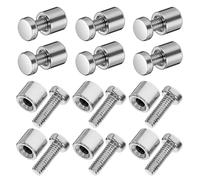 DOITOOL 20 Sets Metal Wall Mount Standoff Screws for Acrylic Glass Frames, 8 * 7 Nut with 25mm Long Screws for 19-22mm Panel Thickness, Advertising Sign Fixing Hardware for Picture