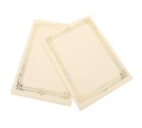 DOITOOL 20 Sheets Blank Paper Certificate Paper with Elegant Gold Foil Borders Featuring Alignment Guides for Graduation Season