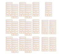 DOITOOL 20 Sheets Orange Rectangular Removable Label Stickers, Waterproof and Oil Resistant Paper for Pantry Items and Equipment, for School and Classroom Storage