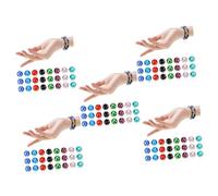 DOITOOL 200 Pcs Glow Dark Small Glass Beads Round Decorative Crackle Beads for Jewelry Making Crafts DIY Bracelets Necklaces