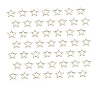 DOITOOL 200 Pcs Wooden Five-Pointed Star Ornaments Hollow Out Wood Chips for Hanging Pendant Festival Party Decorative Supply Christmas Tree Decorations