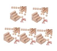 DOITOOL 2000 pcs Wooden Cubes Natural Plain Blocks for DIY Crafting Educational Building Blocks with Solid Wood Unfinished Square Cubes for Creativity and Teaching Aid