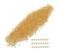 DOITOOL 2000pcs Round Golden Plastic Spacer Beads for Jewelry Making Tarnish Resistant Smooth Loose Beads DIY Bracelet Necklace Crafting Accessories