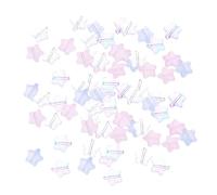 DOITOOL 200pcs Star Beads for Bracelets and Earrings Vibrant Spacer Charms Transparent Blue Pink and Purple Durable DIY Jewelry Making Supplies for Necklaces and Craft Projects