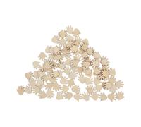 DOITOOL 200pcs Unfinished Natural Palm Wood Hand Cutouts for DIY Crafting and Home Decor, Ergonomic Hand-Shaped Wooden Pieces Smooth Edges and Versatile Usage for Teaching Models
