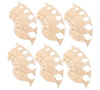 DOITOOL 200pcs Wooden Fish Wall Art Coastal Nautical Beach Decor DIY Hollow Fish Hanging Ornaments for Mediterranean Style Home Decoration and Creative Painting Craft