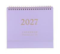 DOITOOL 2027 Desk Calendar with Twinwire Binding, Compact Paper Desktop Planner Featuring Easy Flipping for Home and School Use, Monthly Academic Year Organizer for Professionals