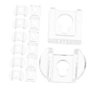 DOITOOL 20pcs Acrylic Picture Hanging Clips with Keyhole Stability and Strong Adhesive Bond, Sleek Modern Design for Bedrooms and Home Decor, Sturdy Wall Mirror Mounting Hooks