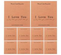 DOITOOL 20pcs Anniversary Card For Husband Wife I Love You Morse Code Funny Learning Card For Display DIY Bracelet Valentines Day Him Friend Her Friendship Bracelet