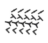DOITOOL 20pcs Aquarium Airline Hose Connectors Set - Plastic Oxygen Air Tubing Adapter for Fish Tank Air Pump - I, T, L, Y Shape Splitter Accessories for Aquarium Aeration