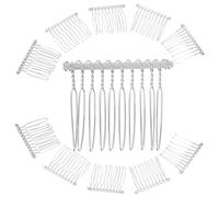 DOITOOL 20pcs Bridal Hair Combs for Wedding with 10 Teeth, Silver Alloy Metal Side Combs, Delicate and Elegant Hair Accessories to Create Stunning Hairstyles at Evening Parties