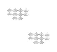 DOITOOL 20pcs Crystal Hairpin Decoration Diy Crown Shape Charms Wedding Hairpins Decorative Hair Clips Headdress Accessories