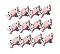 DOITOOL 20pcs Cute Cartoon Cow Pencil Topper Decorations Soft Removable PVC Pencil Clips for Students Classroom Rewards School Supplies