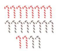 DOITOOL 20Pcs DIY Christmas Mini Cane Polymer Clay Accessories for Phone Case Decoration, Red and, Creative Craft Materials for Holiday Ornament Making