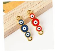 DOITOOL 20pcs Evil Eyes Pendant Charms for DIY Jewelry Making Lightweight Alloy Pendants for Bracelets and Necklaces Creative Red Blue Craft Accessories for Unique Handmade Gifts