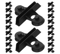 DOITOOL 20pcs Fish Tank Divider Bracket Aquarium Divider Clip ABS Black for Aquarium Equipment Easy-install Antislip Holder