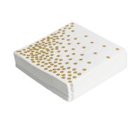 DOITOOL 20pcs Golden Dots Pattern Disposable Paper Napkins for Shower Party and Gathering, Soft Tissue with Unique Beautiful Design for Festive and Dinner Parties