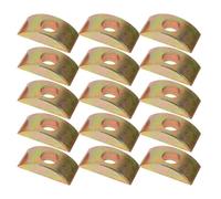 DOITOOL 20pcs Half Moon Nuts Washer Spacer for Furniture Metal Washer with Convenient Installation and Enhanced Stability in Golden Colour Suitable for Wooden Furniture Accessories M8