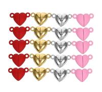 DOITOOL 20pcs Heart-Shaped Jewelry Clasps for DIY Necklace Bracelet Extender Secure Metal Closure with Expressive Love Design for Valentine S Day Gifts and Creative Crafting