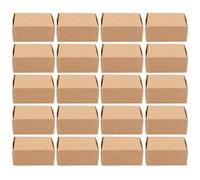 DOITOOL 20pcs Kraft Paper Boxes Brown Foldable Reusable Small Candy Boxes for Homemade Soap Packaging Wrapping Supplies