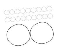 DOITOOL 20pcs Microphone Shock Mount Microphone Shocking Mount Rings Replacement Elastic Bands for Mic Condenser Shock Clamp Mic Shocking Elastic Bands Rubber Black