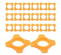 DOITOOL 20pcs Microphone Slip Ring Orange Rubber Grip Rings for Wireless Handheld Mics to Prevent Shake and Fall during Karaoke Performance