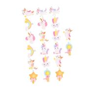 DOITOOL 20Pcs Mini Cartoon Unicorn Rainbow Cloud Resin Earring Pendants for DIY Jewelry Making Supplies Adorable Charms for Boys and Girls Crafts and Accessories