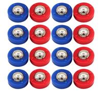 DOITOOL 20pcs Mini Shuffleboard Pucks Set Tabletop Roller Accessories for Indoor Travel Family Games Blue and Red 10pcs Each