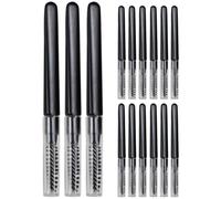 DOITOOL 20pcs Multipurpose Eyebrow Brushes with Lids, Black Nylon and Plastic Material, Portable Spoolie Brush for Brushing Eyebrows, Makeup Supply for Precise Brow Grooming