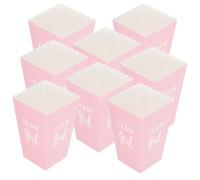 DOITOOL 20pcs Paper Popcorn Boxes for Gender Reveal Party Pink Small Popcorn Containers for Shower Birthday Treats Party Favor Boxes