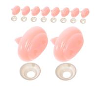 DOITOOL 20pcs Pink Plastic Pig Nose Set with Washers for Doll Making DIY Crafts Secure Screw-Back Animal Noses for Plush Crochet Puppets and Stuffed Bears