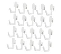DOITOOL 20pcs Plastic Pegboard Hooks J-Shape Storage Hooks for Garage Kitchen Bedroom Tool Organizer Sturdy Easy Install Removable for Wall Display