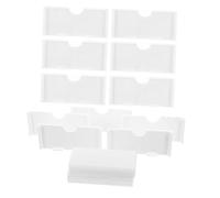 DOITOOL 20pcs Plastic Shelf Tags White Price Tags for Retail Inventory Management Single Hole Design for Supermarkets and Readable Labels for Efficient Product Identification