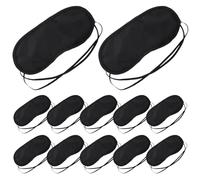 DOITOOL 20pcs Polyester Eye Cover Lightweight Breathable Black Sleeping Mask with Sponge and Non-Woven Cloth for Travel and Hotels, Easy to Carry Eye Lightproof Cover for Most People