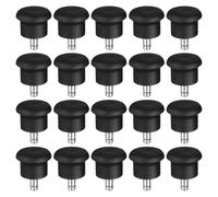 DOITOOL 20pcs Replacement Office Chair Glides with 7/16" Stem Nylon and Iron Fixed Stationary Castors for Desk Chair Easy Conversion Sturdy Footing for Carpet and Conference Room Use