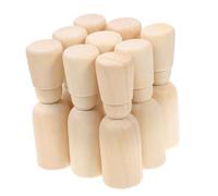 DOITOOL 20pcs Unfinished Wooden Peg Dolls DIY Craft for Durable Natural Wood Peg Bodies for Painting and Decorating Educational Creative Wooden Figures for Boys