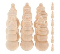 DOITOOL 20pcs Unfinished Wooden Snowman Crafts DIY Mini Peg Dolls for Painting Family Bonding Activities Durable Keepsake Holiday Decor