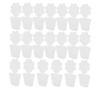 DOITOOL 20pcs Unpainted Cardboard Flower Pot Cutouts DIY Paper Craft Flowers for Art Projects Easy Assemble Blank Bonsai Shapes for Spring Coloring and Painting Supplies