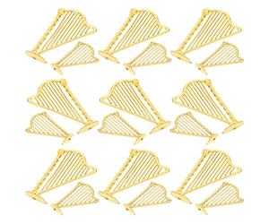 DOITOOL 20pcs Vintage Golden Lyre Harp Charm Collection DIY Instrument Pendant with Lifelike Appearance Alloy and Plastic Material for Home Decor and Jewelry Making