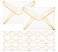 DOITOOL 20pcs Vintage Invitation Envelopes for Weddings and Greetings Cards, Paper Material with Elegant and Classy Simplicity, for Wedding and Tea Party Invitations