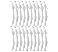 DOITOOL 20pcs Wardrobe Door Track Bottom Positioners for Sliding Doors Hardware with Bottom Guide Fixings for Home and Office Use