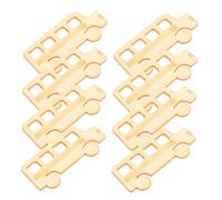 DOITOOL 20pcs Wooden Bus Shape Slices DIY Craft Material for Smooth Lightweight Wooden Ornaments for Hand Painting Home Decoration Educational Vehicle Crafts
