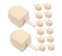 DOITOOL 20pcs Wooden Hanukkah Dreidels Unfinished DIY Spinning Tops for Family Holiday Games and Educational Activities Natural Wood Craft Kit for Creative Hanukkah Celebration