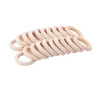 DOITOOL 20pcs Wooden Rings for Crafts Smooth DIY Hanging Pendants Durable Circles for Jewelry Making Wall Hanging Crocheted Wreaths and Handmade Ornament Projects