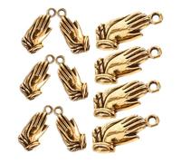 DOITOOL 20pcs Zinc Alloy Prayer Hands Charms for Bracelets Necklaces Spiritual DIY Jewelry Making Pendants Lightweight Unique Design for Crafting Blessing Accessories