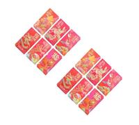 DOITOOL 24 pcs Chinese Year Red Money Envelopes Lucky Hong Bao Cartoon Design Chinese Style Red Packets for Spring Festival Wedding Gift Giving and Decorations