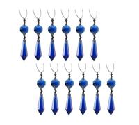 DOITOOL 24 Pcs Crystal Pendant Crystal Beads Crystal Decoration Acrylic Chandelier Clear Beads Blue Beads Crystal for Costume Crystal Curtain Pendant Window Lighting Accessories