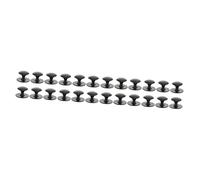 DOITOOL 24 pcs Self Adhesive Round Wardrobe Handles Modern Single Hole Drawer Knobs Replacement for Cabinets Dressers Wardrobes Matte Black